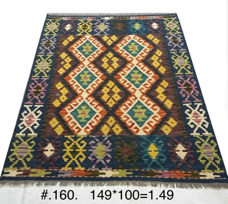 Handwoven Multi-colour Tribal Kilim