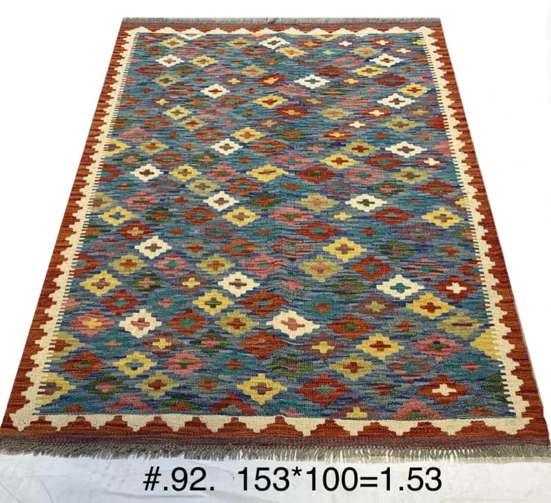 Multicolour Afghan Flat-Woven Kilim