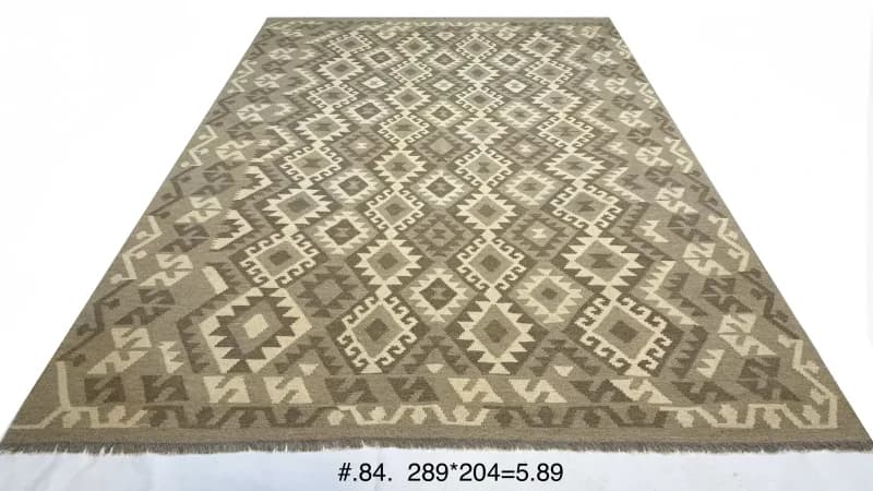 Afghan Diamond Kilim in Natural Tones