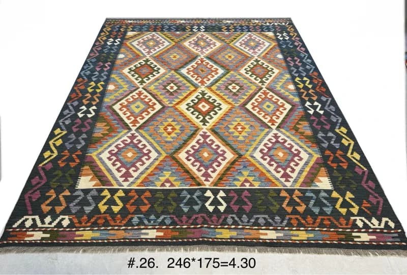 Diamond Medallion Afghan Kilim