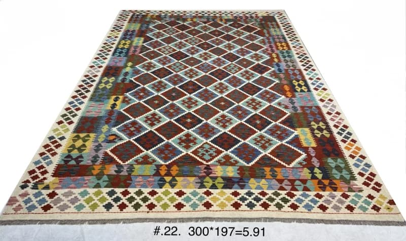 Multi-colour Diamond Kilim