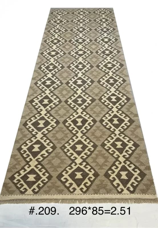 Beige Tribal Kilim Runner