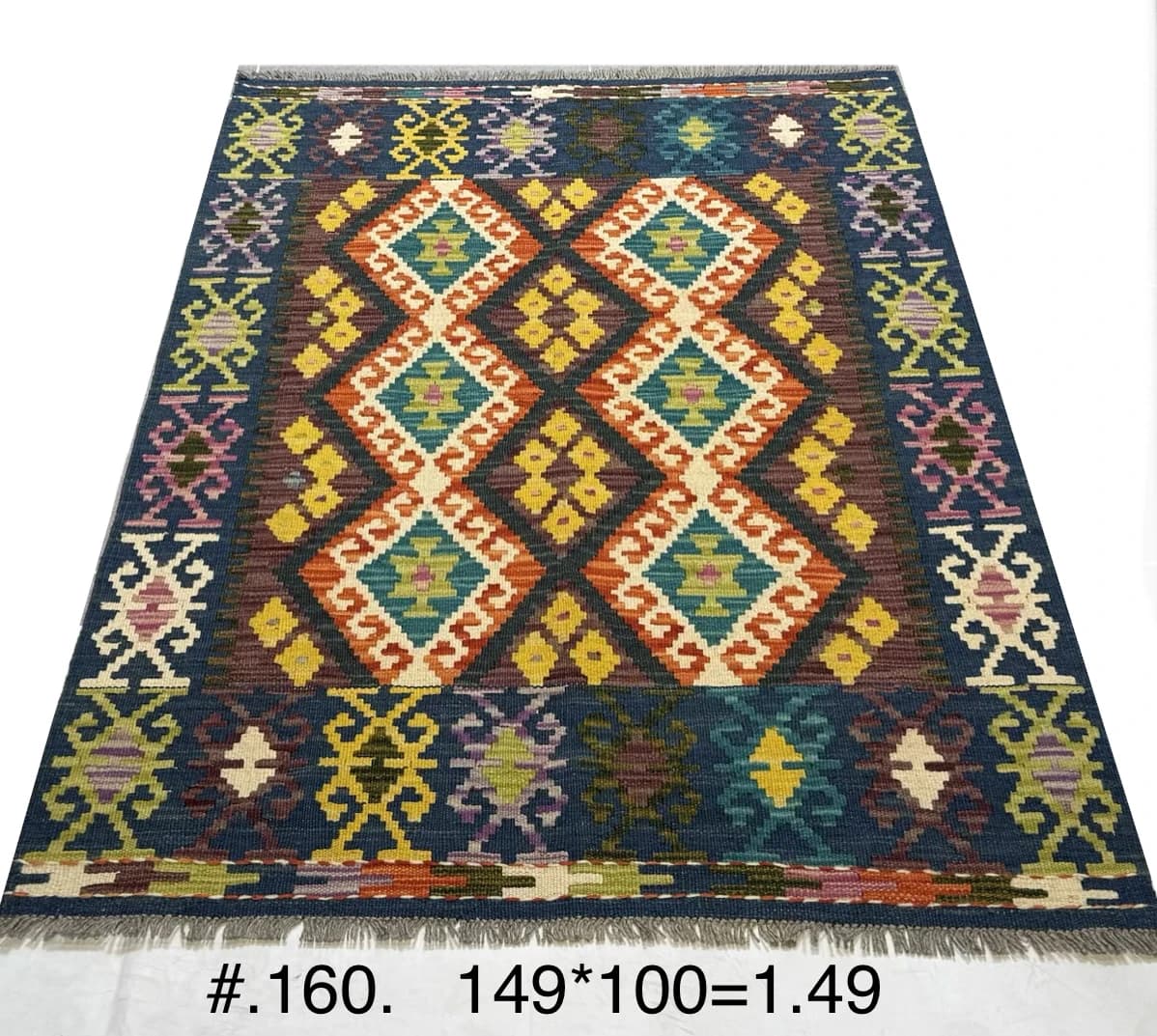 Handwoven Multi‑colour Tribal Kilim