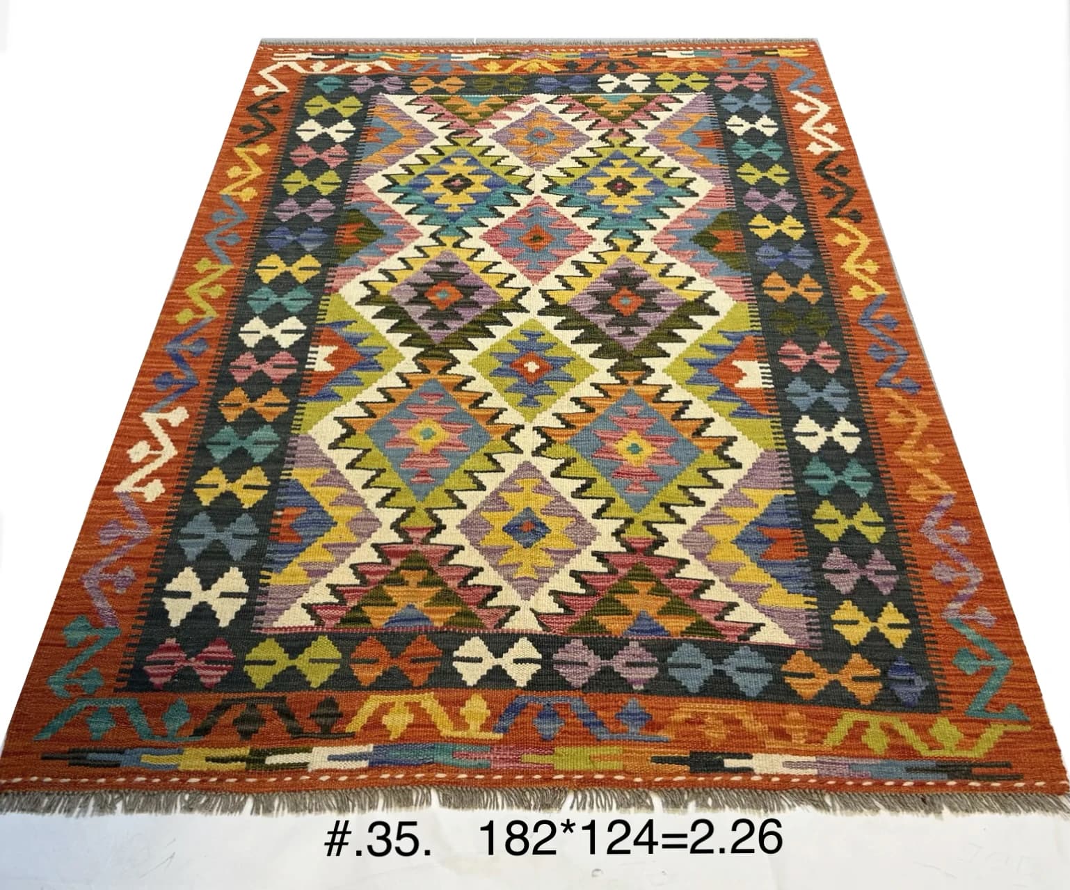 Handwoven Multicolour Tribal Kilim
